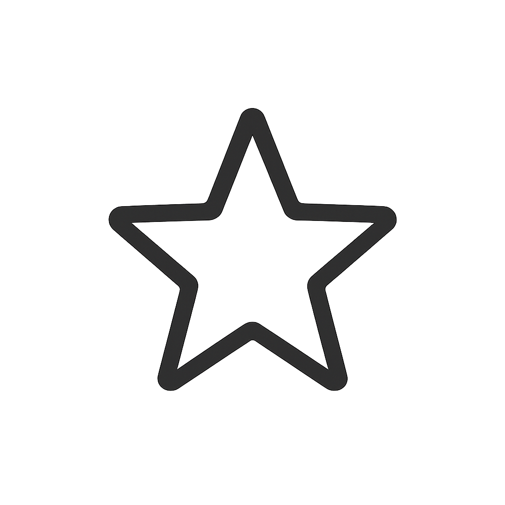 Symbol stjärna ikon genomskinlig